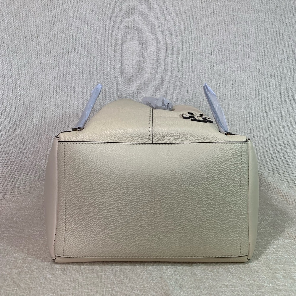 NEW Tory Burch Mcgraw Dragonfly Brie Cream Leather Oversized Shopper Tote Bag - Picture 11 of 16